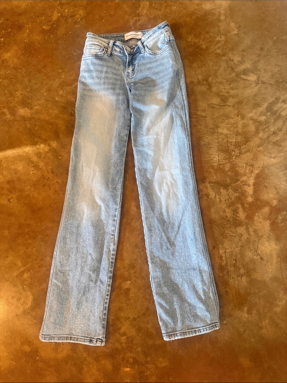 Flying Monkey Light Wash Straight Leg Jeans